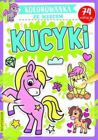 Kucyki. Kolorowanka ze wzorem