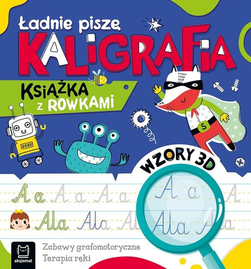 Ładnie piszę Kaligrafia Książka z rowkami  Wzory 3D