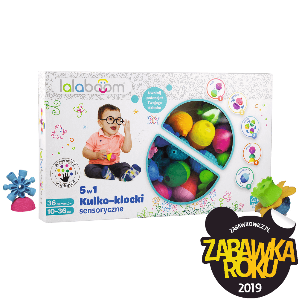 Lalaboom Zestaw kulko-klocków 36 elementów