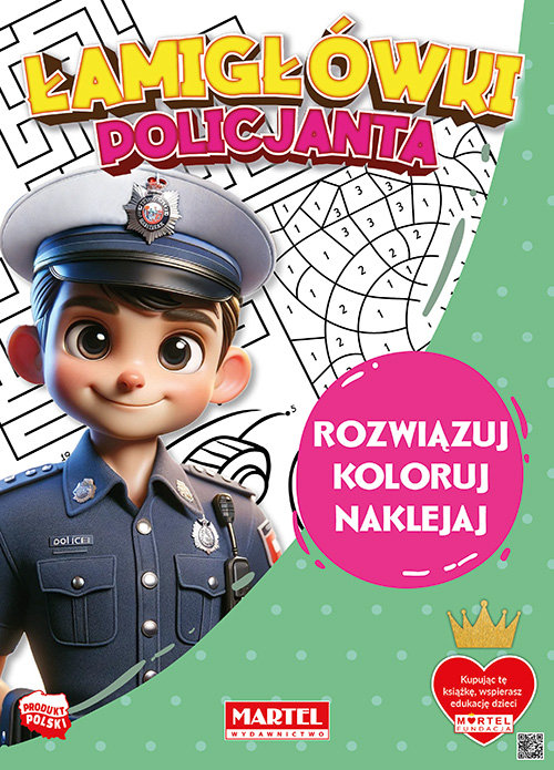 Łamigłówki policjanta z naklejkami