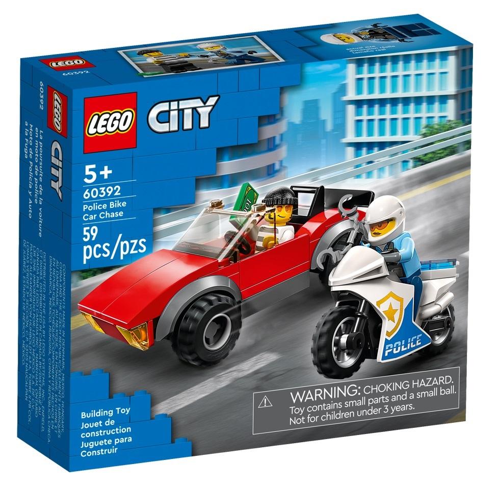 LEGO City Motocykl policyjny - pościg za samochodem 60392
