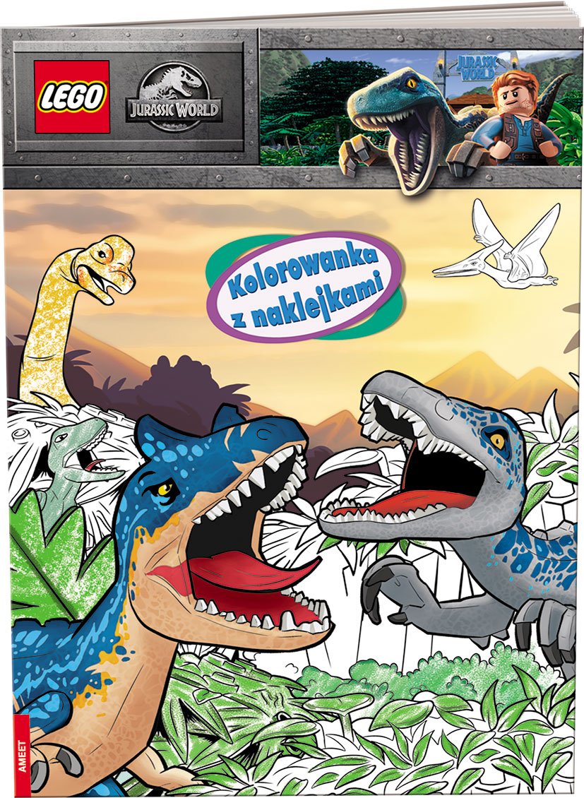 Lego Jurassic World Kolorowanka Z Naklejkami