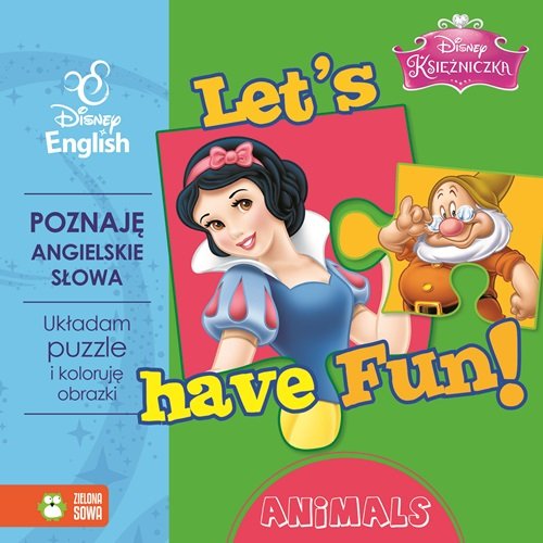 Disney English. Disney Księżniczka. Let's have Fun! Animals + puzzle