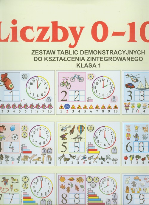 Liczby 0-10 Zestaw tablic demonstracyjnych do kształcenia zintegrowanego dla klasy 1