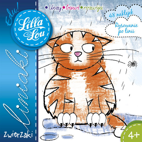 Lilla Lou. Edu. Liniaki. Zwierzaki - kolorowanka z naklejkami