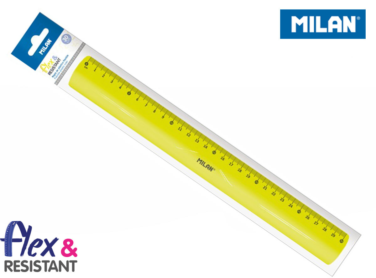 Linijka Milan 30 cm żółta na blistrze