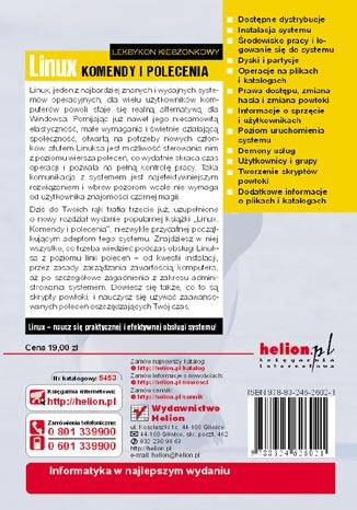 Linux. Komendy i polecenia. Wydanie III. eBook