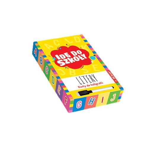 Litery. Karty do kaligrafii z pisakiem suchościeralnym; seria Idę do szkoły