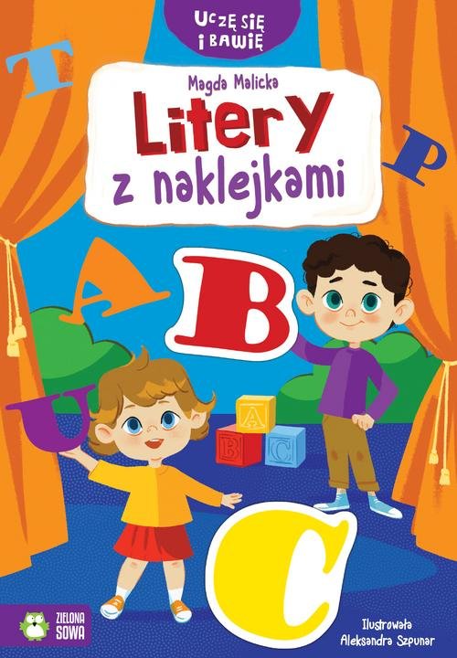 Litery z naklejkami