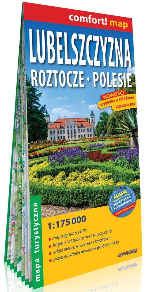 Lubelszczyzna Roztocze Polesie laminowana mapa turystyczna 1:175 000