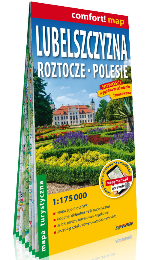 Lubelszczyzna Roztocze, Polesie laminowana mapa turystyczna 1:175 000
