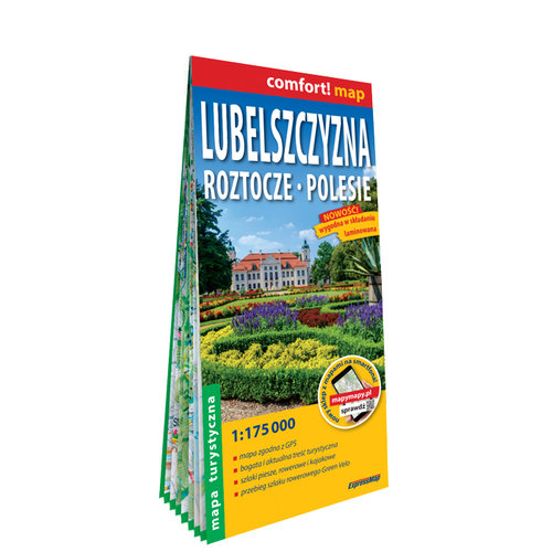Lubelszczyzna. Roztocze, Polesie laminowana mapa turystyczna 1:175 000