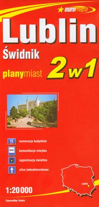 Lublin Świdnik plany miast 2 w 1 1:20 000