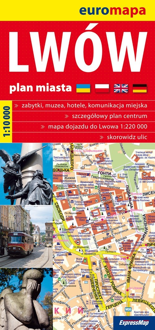 Lwów - papierowy plan miasta w skali 1: 10 000