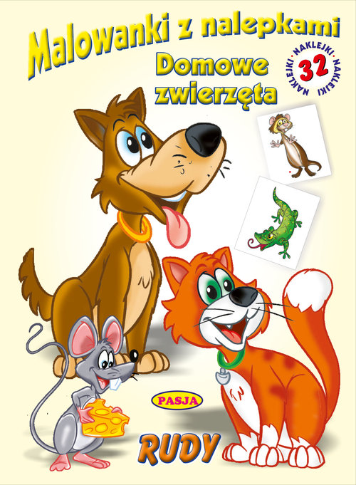 Malowanki z nalepkami Domowe zwierzęta Rudy