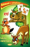 Malowanki z nalepkami Leśne zwierzęta Ryś