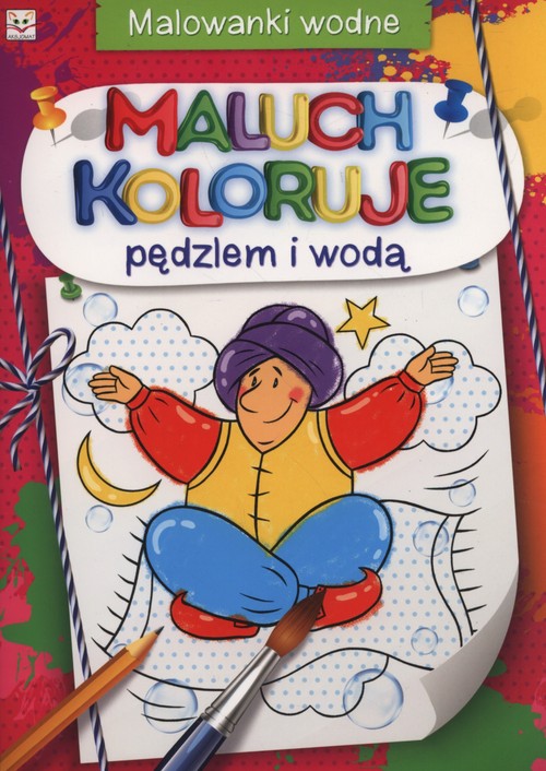 Maluch koloruje pędzlem i wodą Malowanki wodne