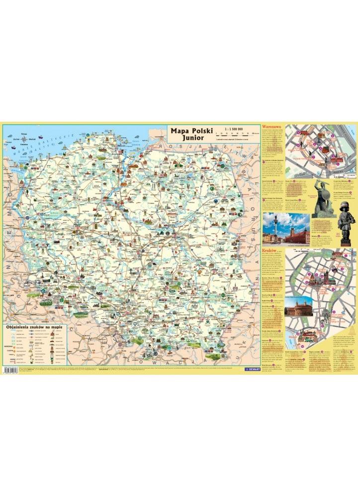 Mapa Polski Junior. Mapa w tubie