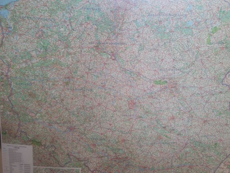 Mapa ścienna Polski 1:650000