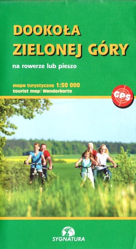 Mapa tur. Dookoła Zielonej Góry 1:50 000