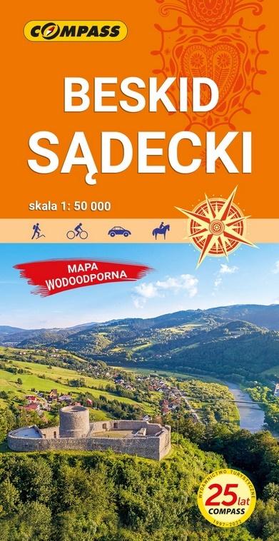 Mapa turystyczna. Beskid Sądecki 1: 50 000 w.2021