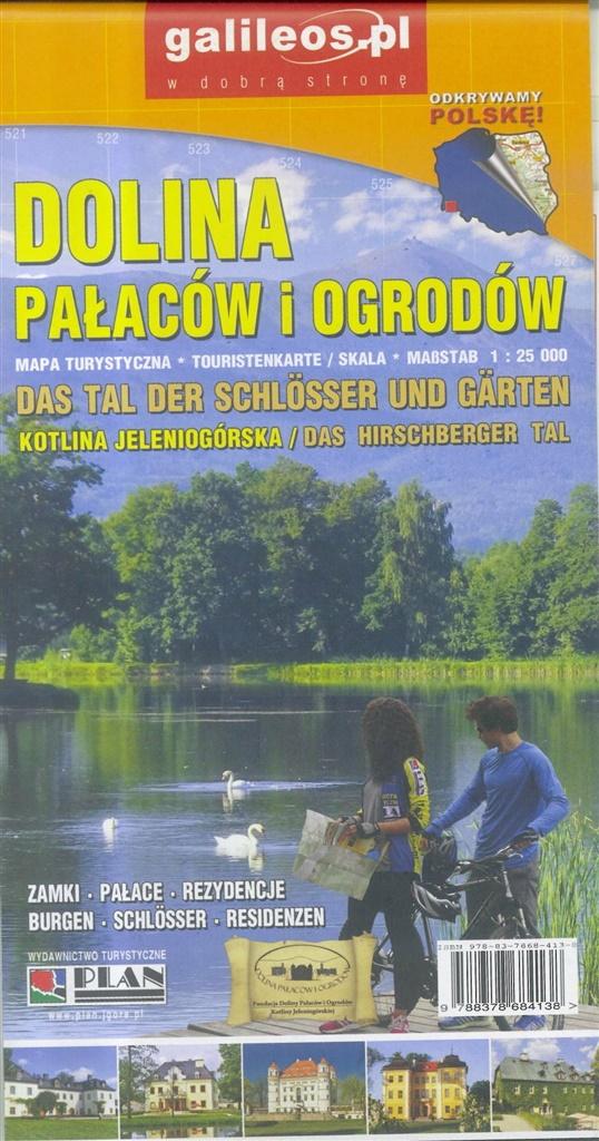 Mapa turystyczna -Dolina Pałaców i Ogrodów 1:25000