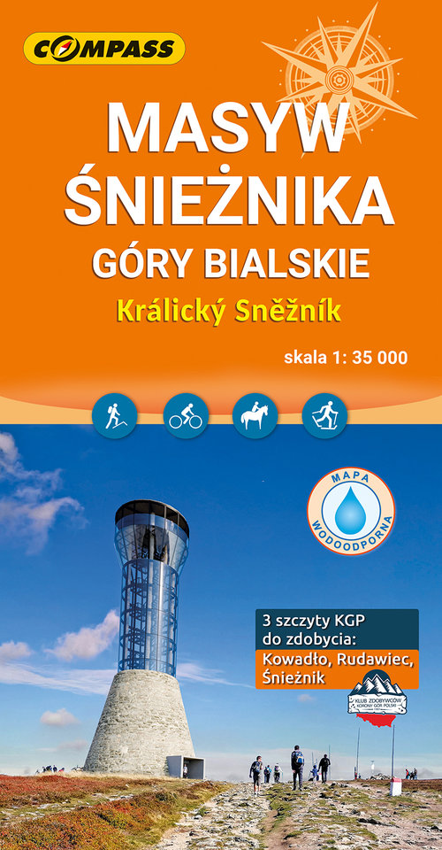 Mapa turystyczna laminowana Masyw Śnieżnika, Góry Bialskie 1:35 000