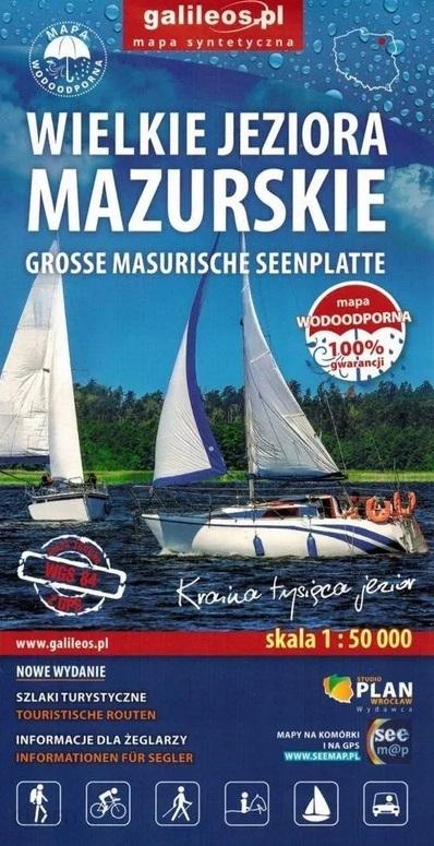 Mapa - Wielkie Jeziora Mazurskie 1:50 000