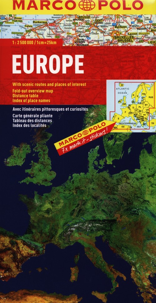 Marco Polo. Europa 1 : 2 500 000 (physisch) landerkarte