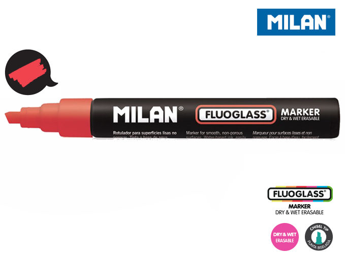 Marker do szyb Milan fluoglass czerwony