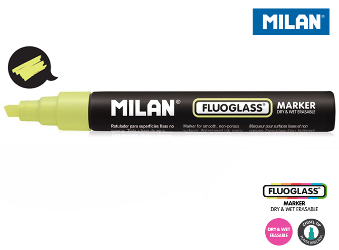 Marker do szyb Milan fluoglass żółty