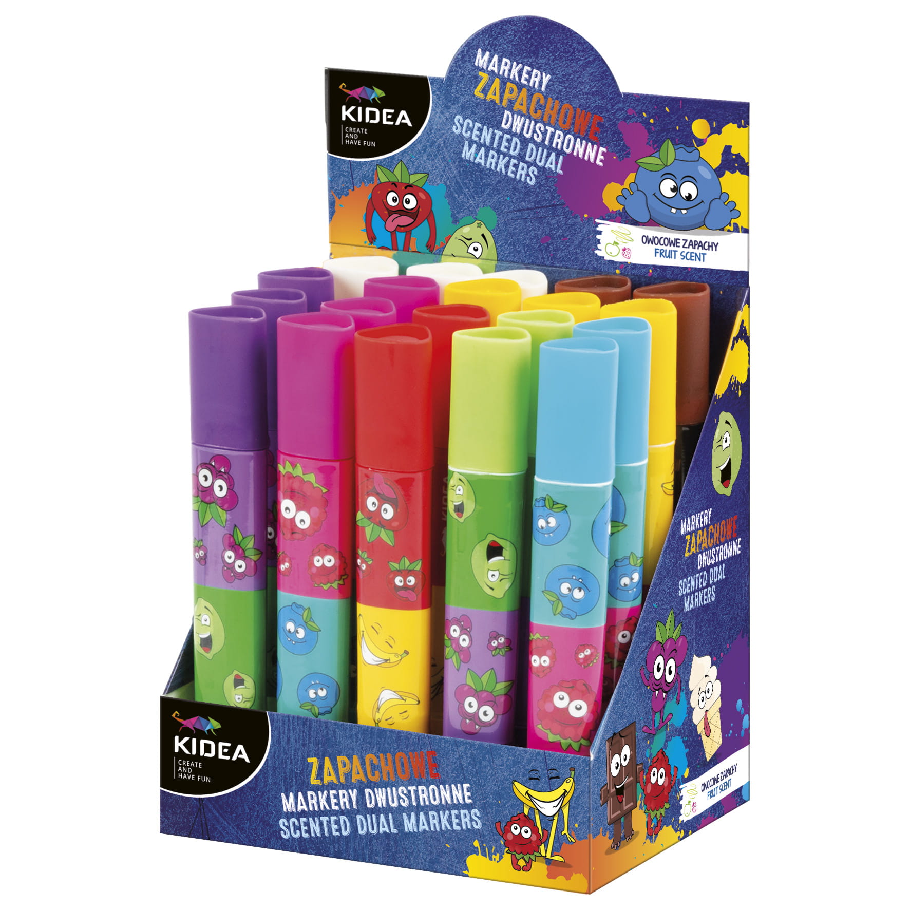 Marker gigant zapachowy Kidea 2 kolorowy 1szt. mix