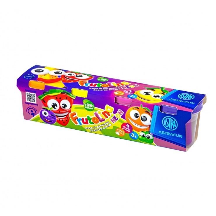 Masa plastyczna Frutolina Neon Astrafun 4 kolory