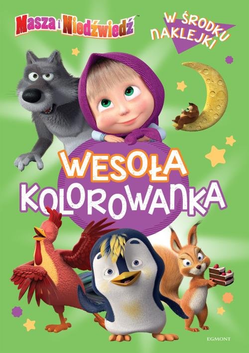 Masza i Niedźwiedź Wesoła kolorowanka