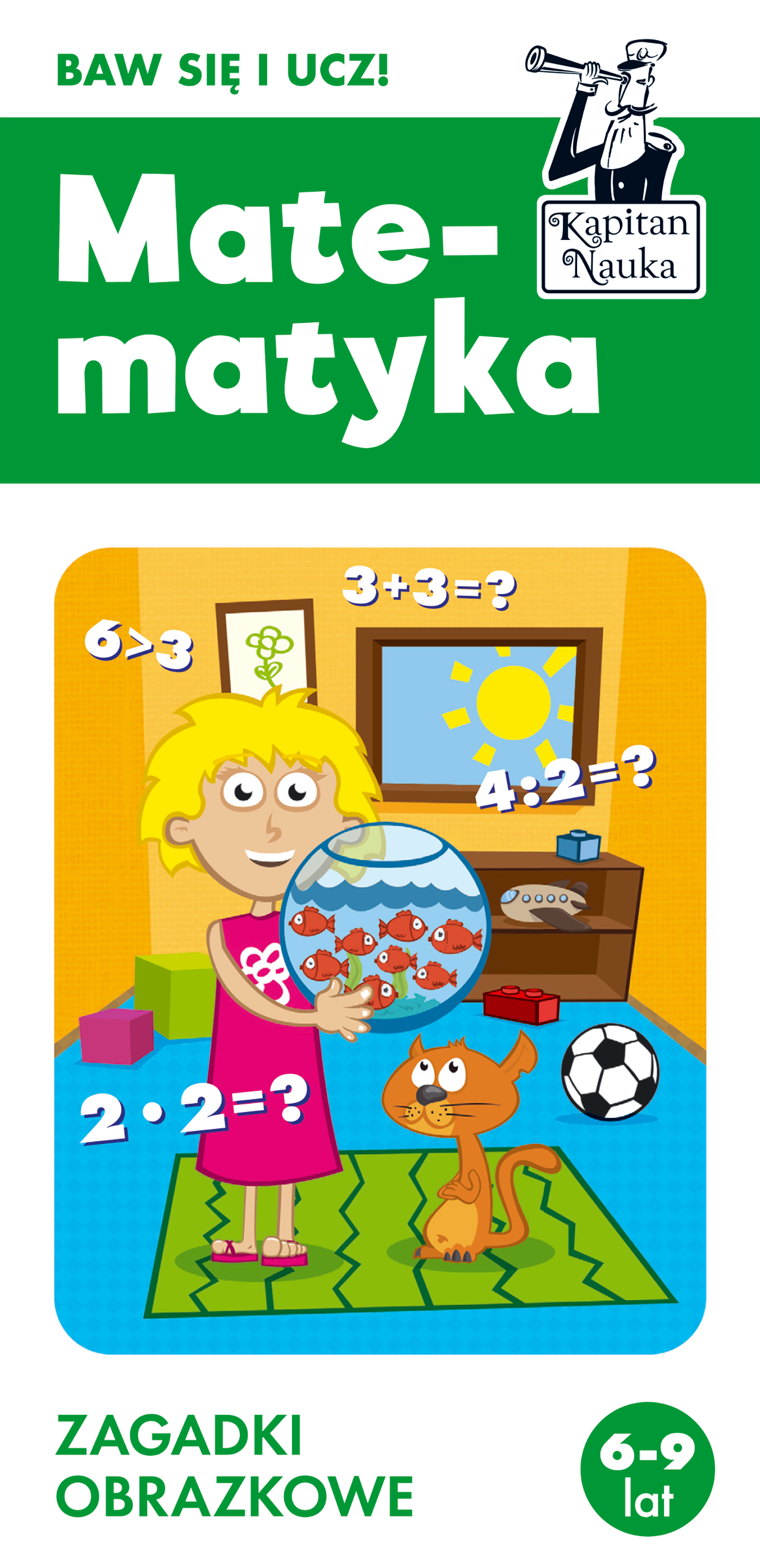 Matematyka 6-9 lat Zagadki obrazkowe Kapitan Nauka