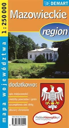 Mazowieckie region mapa województwa