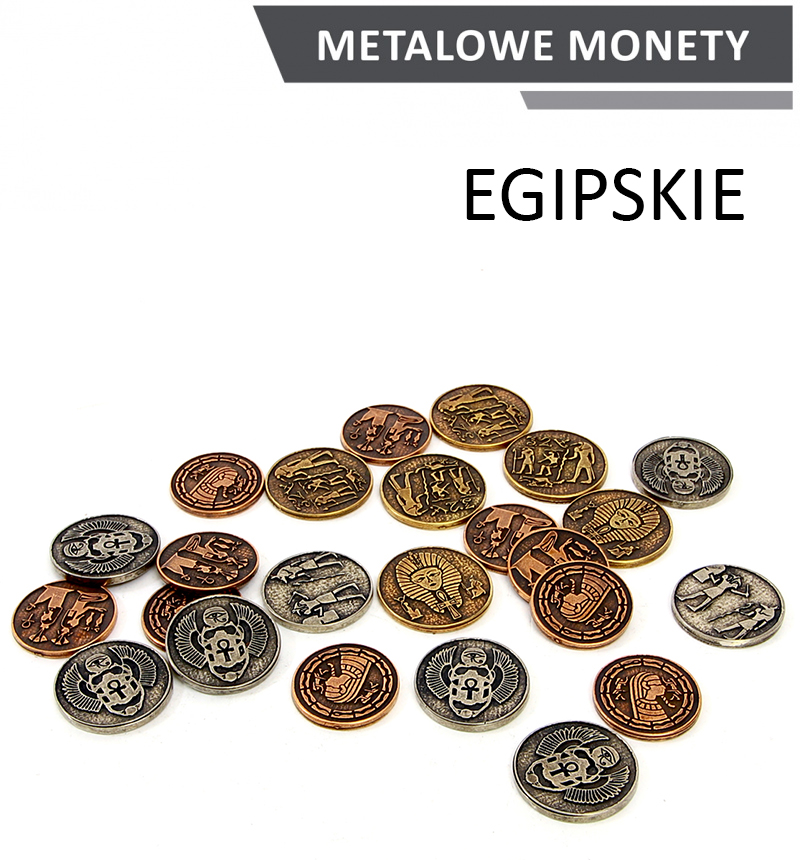 Metalowe monety egipskie zestaw 24 monet