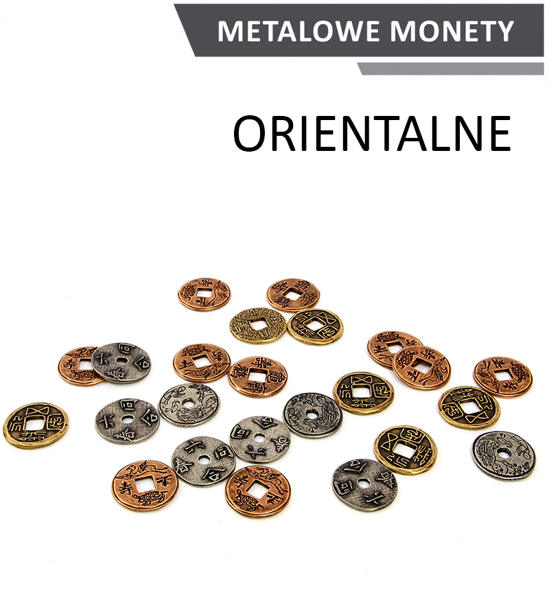 Metalowe monety orientalne zestaw 24 monet
