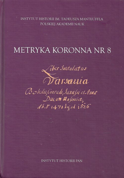 Metryka koronna nr 8