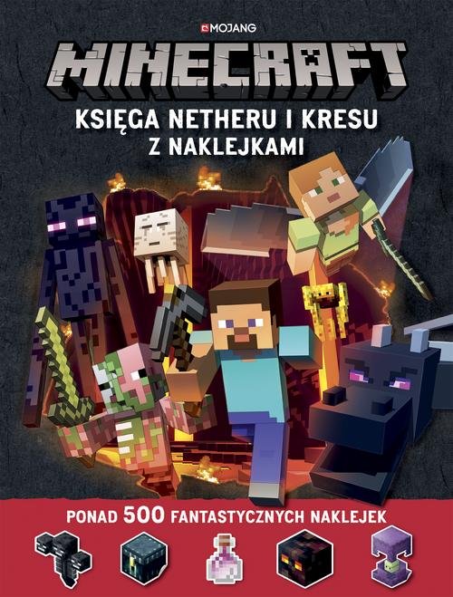 Minecraft Księga Netheru i Kresu z naklejkami