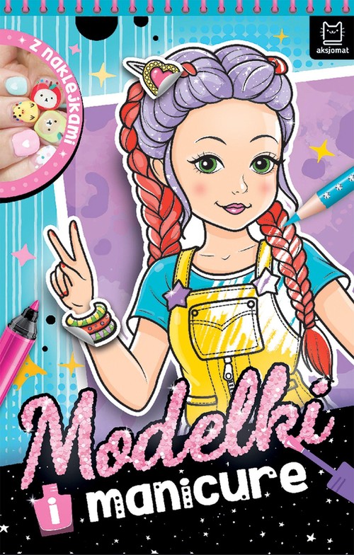 Modelki i manicure Z naklejkami