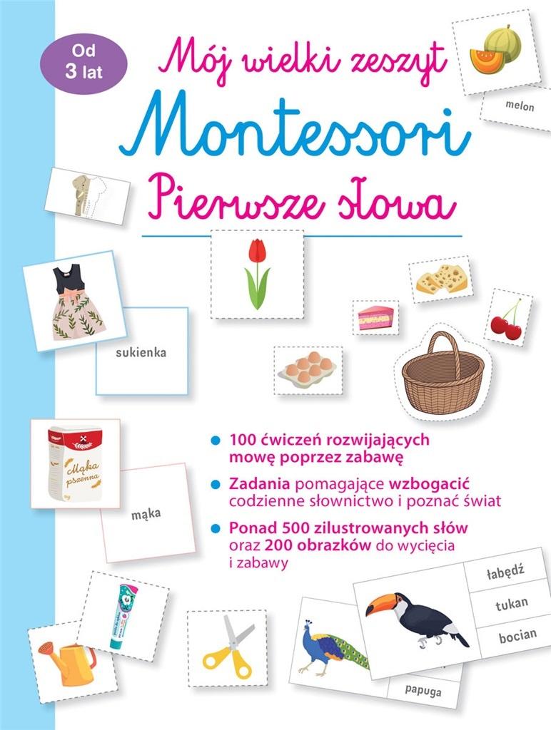 Mój wielki zeszyt Montessori Pierwsze słowa
