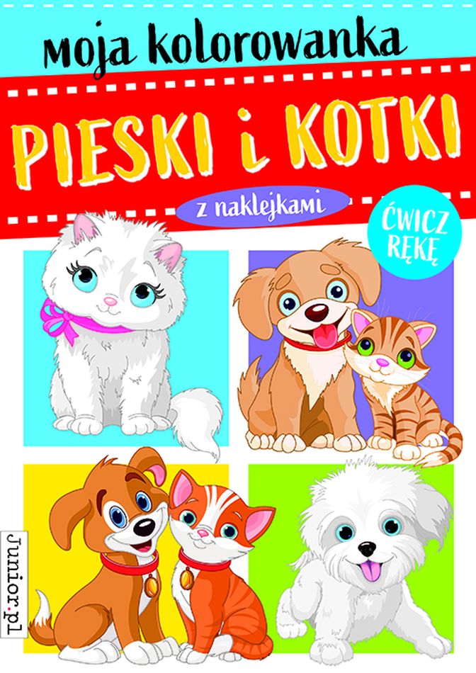 Moja kolorowanka Pieski i kotki z naklejkami