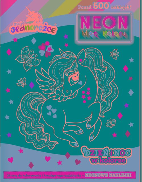 Moje jednorożce Neon Moc koloru Dzień i noc w kolorze