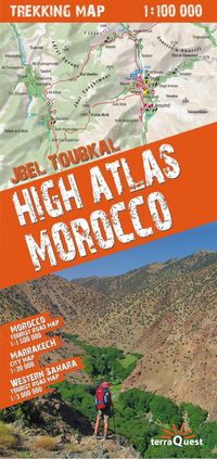 Morocco High Atlas trekking map 1:100 000