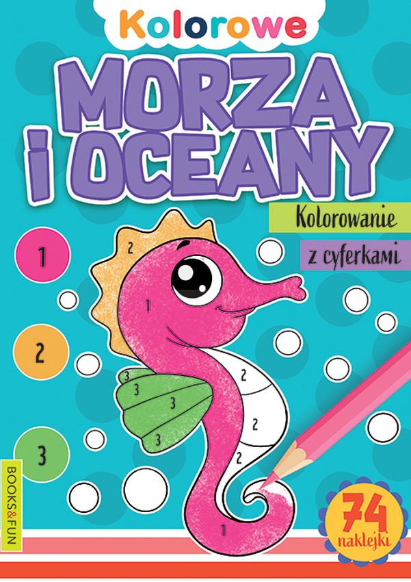 Morza i oceany Kolorowanie z cyferkami