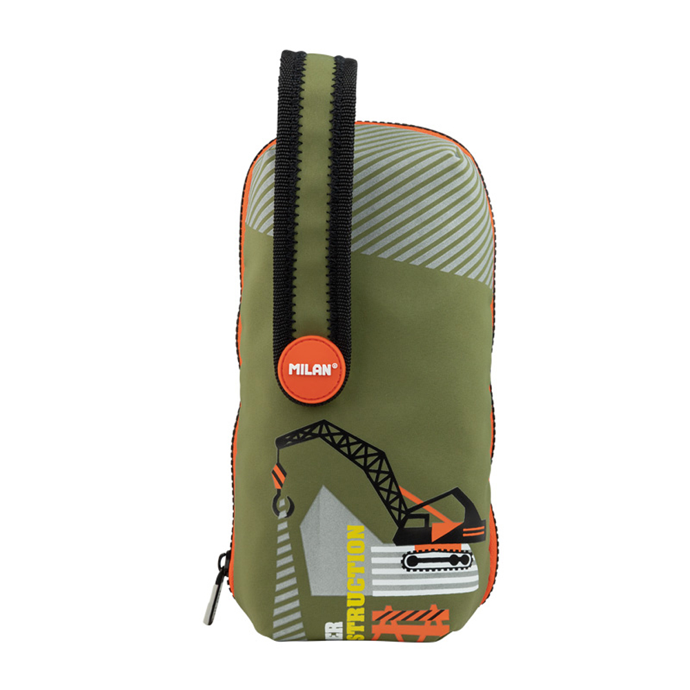 Multipiórnik owalny z 4 piórnikami Milan UNDER CONSTRUCTION zielony