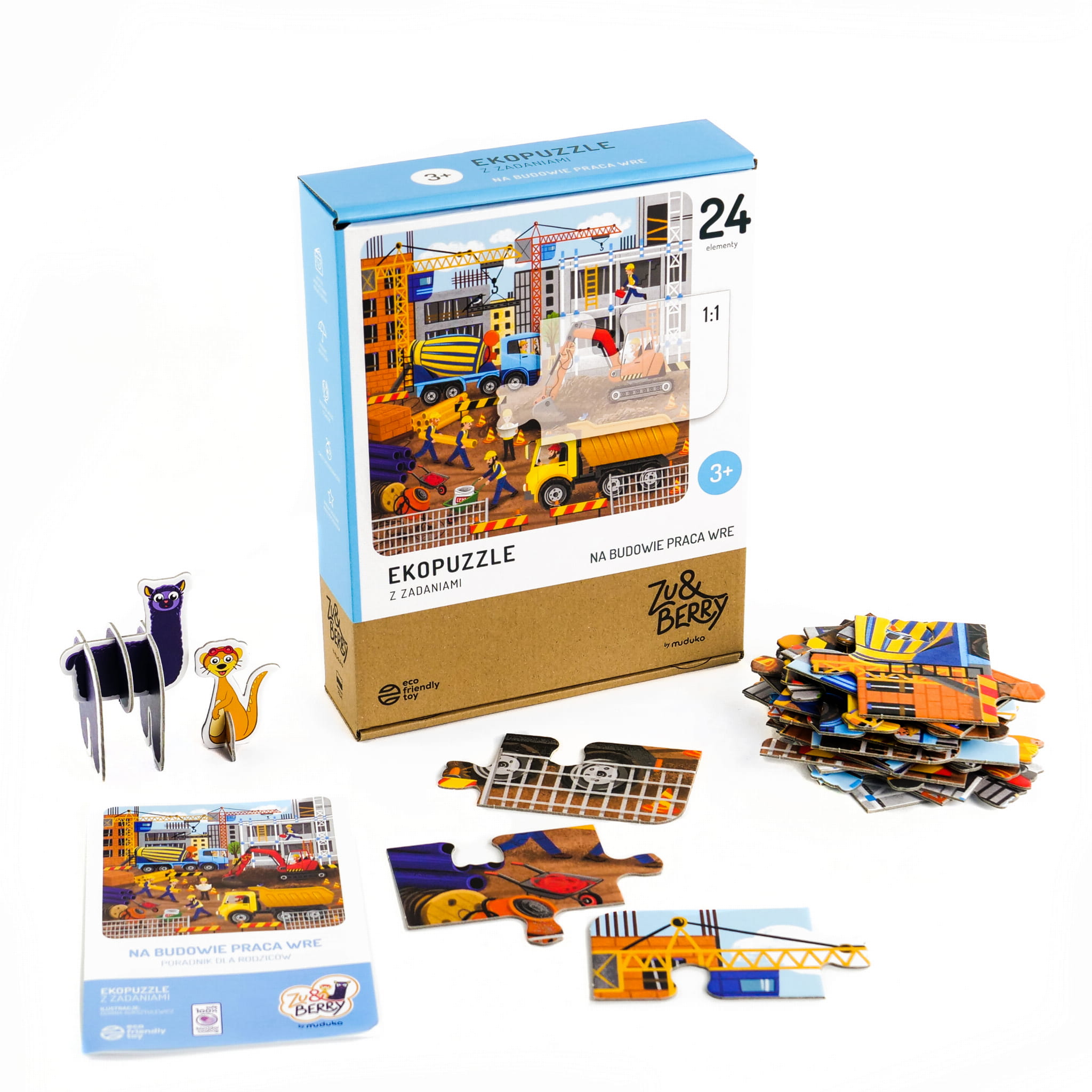 Na budowie praca wre  Ekopuzzle z zadaniami
