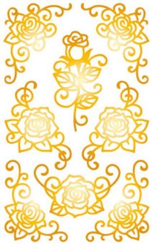 Naklejki złote róże