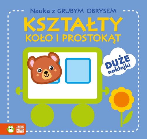 Nauka z grubym obrysem Kształty Koło i prostokąt